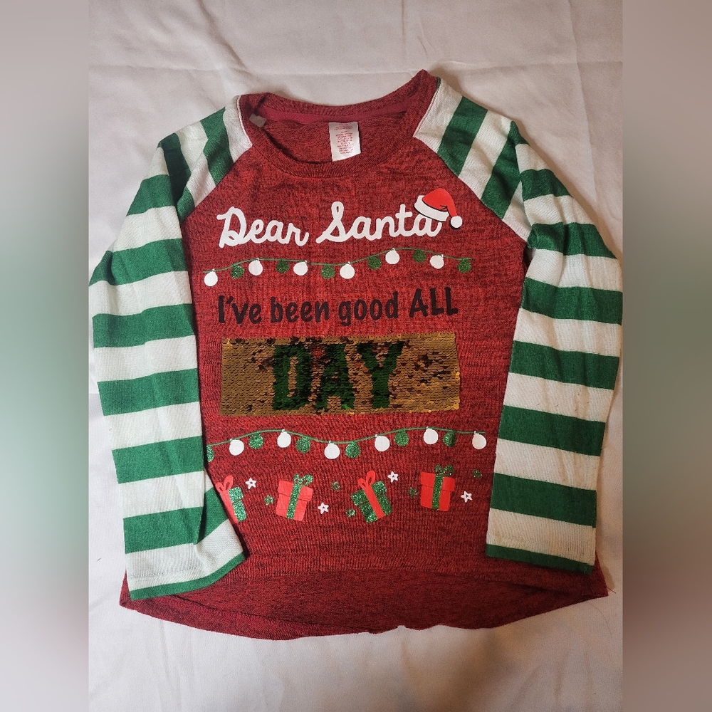 Kids Red and Green Christmas Shirt